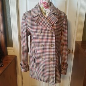 Plaid lands end size 8 jacket